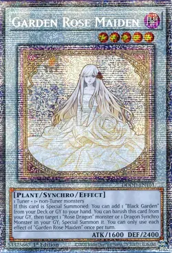 Yugioh DOOD-EN101 Garden Rose Maiden Starlight Rare 1st Edition MINT - Image 1