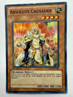 Absolute Crusader GENF-EN036 Generation Force Super Rare 1st Edition Yugioh - Image 1