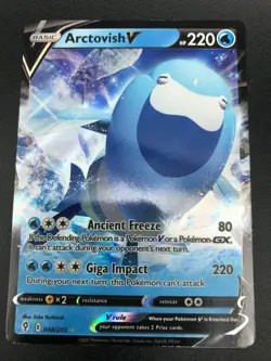 Arctovish V 048/203 ULTRA RARE SWSH Evolving Skies Pokemon Card NM Holo 2021 - Image 1