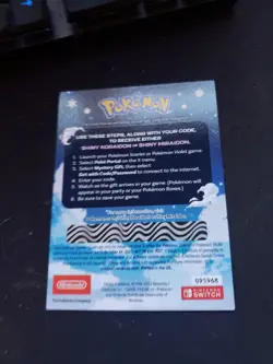 Shiny Koraidon Or Miraidon Pokemon Scarlet Violet Code Card - Unscratched - Image 2