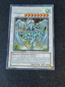 Yu-Gi-Oh Stardust Dragon CT05-EN001 Secret Rare Holo Card Limited Edition LP - Image 1