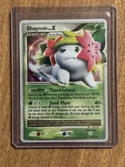 Shaymin Lv.X 126/127 Pokemon Card TCG Platinum Set Holo Light Played - Image 1