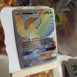 Articuno Gx Silver Foil 🔥Fan Art 🔥Card NM Legendary Ascent Hp170 - Image 2