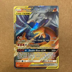 Reshiram and Charizard Tag Team GX Ultra Rare Card 20/214 - Image 1