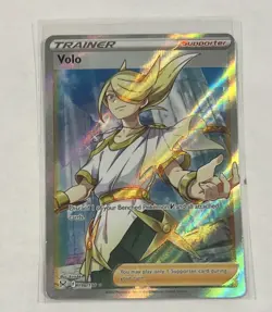 Pokemon TCG Volo Trainer Ultra Rare Full Art Holo Card Lost Origin 196/196 - Image 1