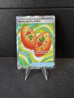 Buddy Buddy Poffin 167/132 Mega Evolution Secret Rare Pokemon Card NM In Hand - Image 1