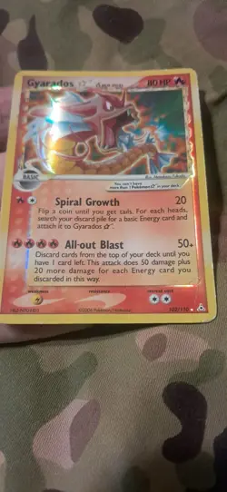Gyarados Gold Star 2006 EX Holon Phantoms 102/110 Holo Pokemon Card - Image 3