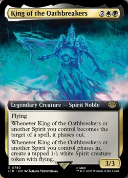KING OF THE OATHBREAKERS - SURGE FOIL - EXTENDED ART - LTR - NM - PACK FRESH - Image 1