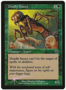 MTG Deadly Insect FOIL Mercadian Masques Common LP - Image 1
