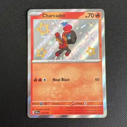 Pokemon TCG Charcadet Scarlet Violet: Paldean Fates 114/091 Holo Shiny Rare - Image 1