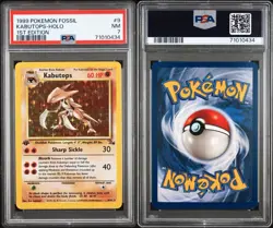 1999 Pokemon Fossil 1st Edition Kabutops Holo #9 PSA 7 NM - MT - Image 3