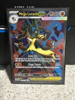 Pokemon Mega Lucario EX 160/132 Full Art Mega Evolutions Near Mint - Image 1