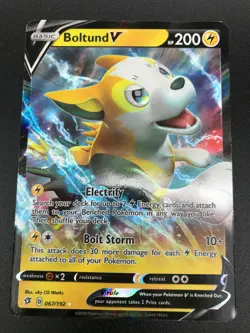 Boltund V ULTRA RARE 067/192 Pokemon SWSH Rebel Clash Holo NM 2020 - Image 1