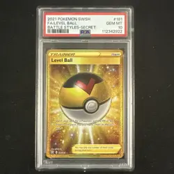 Pokemon Level Ball Gold Secret Rare Battle Styles 2021 181/163 PSA 10 - Image 1