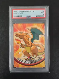1999 Topps Pokemon TV Charizard psa 9 - Image 1