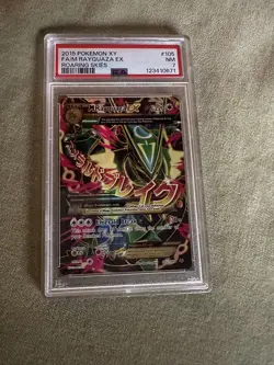 2015 Pokemon XY Full Art M Rayquaza EX #105 Roaring Skies PSA 7 - Image 1