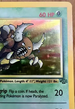 Pinsir Pokemon TCG Jungle Set Unlimited 1999 9/64 Holo Rare LP - Image 4