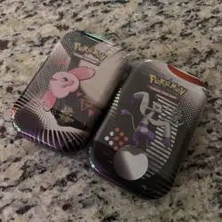 [LOT OF 2] Pokemon TCG Scarlet and Violet Black Bolt White Flare Sealed Mini Tin - Image 1