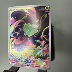 Pokemon Mega Evolution Bulbasaur 133/132 Stamped Rare Holo Box Topper - Image 2