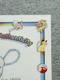 Pokemon Mew Certificate Of Authenticity ID #001899 - One of a Kind - Image 3