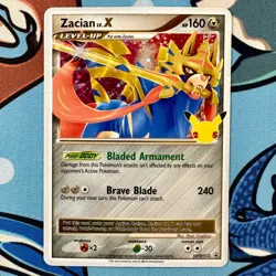 Zacian LV.X 25th Anniv SWSH135 Black Star Promo Holo | Pokemon NM English - Image 2