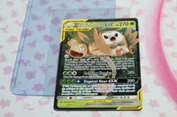 Pokemon TCG Rowlet & Alolan Exeggutor Tag Team GX Unified Minds 1/236 Holo Ultra - Image 1