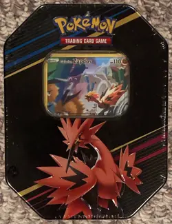Pokemon Crown Zenith Tin Galarian Zapdos New Factory Sealed - Image 1