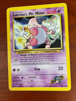Pokemon Sabrinas Mr. Mime 94/132 SINGLE USED EXCELLENT CONDITION SEE PHOTOS - Image 1