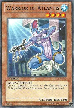 Yugioh! LP Warrior of Atlantis - SDRE-EN013 - Common - 1st Edition Lightly Playe - Image 1
