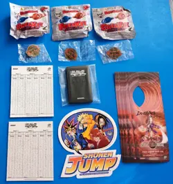 VINTAGE 1996 YUGIOH KONAMI 96KT DUELIST CALCULATOR, PADS, PINS, +++ LOT NEW !! - Image 1