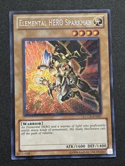 Elemental HERO Sparkman (Alternate Art) LCGX-EN007 Unlimited Secret Rare VLP - Image 1