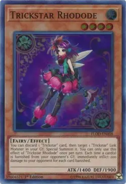 1x (NM) Trickstar Rhodode - FLOD-EN008 - Super Rare - 1st Edition YuGiOh - Image 1