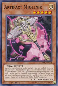 1x (NM) Artifact Mjollnir - EXFO-EN028 - Common - 1st Edition YuGiOh - Image 1