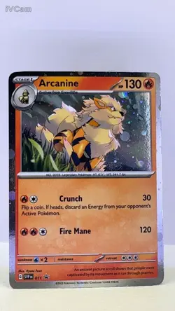 Arcanine SWIRL!! SVP 011 S&V Black Star Promo Pokemon Card Cosmos Holo Promo NM - Image 1