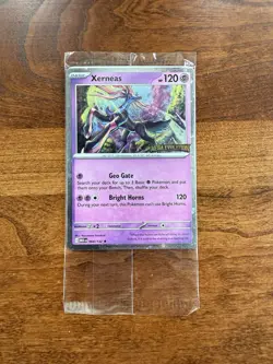 Pokemon Xerneas Trading Card Holo 064/122 Mega Evolutions Stamp In Package - Image 1