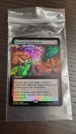 MTG Magic The Gathering Behold The Sinister Six Promo Card Foil Pax West 2025 - Image 1