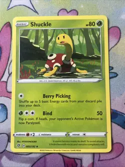 Pokemon Trading Card Free Ship (CA) Grass Type NM Shuckle 5/192 - Image 1
