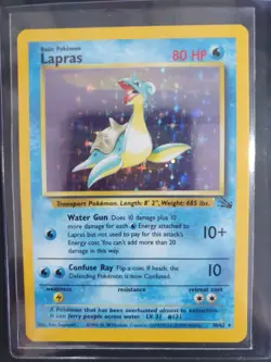 Lapras 10/62 Holo - Fossil Set - Pokemon Card - Excellent Condition - Image 1