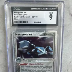 CGC 9 MINT Metagross ex 2007 EX Power Keepers 95/108 Holo Pokemon Card psa - Image 2