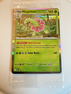 Pokemon Mega Evolution Staff Promo 4-Card Set Sealed - Image 1
