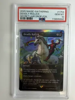 2024 MTG Deadpool Deadly Rollick Secret Lair Drop Foil Trading Card Game TCG PSA - Image 1