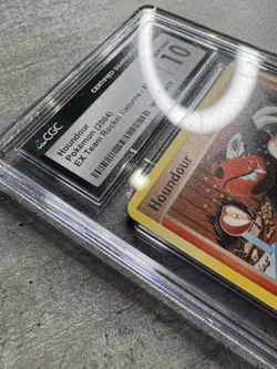 Pokemon Card Houndour CGC 10 Gem Mint, EX Team Rocket Returns 60/109, 2004 (1) - Image 5