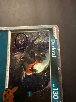 2024 Pokemon Darkrai 136 Trick or Trade TWM Cosmos Holo SWIRL Card NM+ - Image 2