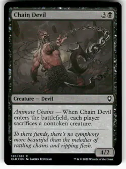 Chain Devil 120 Foil NM MTG Commander Legends: Battle for Baldur's Gate Magic - Image 1