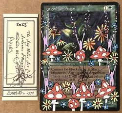 MTG Argothian Pixies Alter Altered Sketch Art Amy WEBER Magic - Image 1