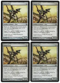 Signal Pest x4 4x 2011 Mirrodin Besieged PLAYSET Artifact Creature MTG NM AZ1 - Image 1