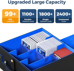 Card Deck Box for MTG with Small Case, 1800+ Commander Trading Card Storage Box - Image 2