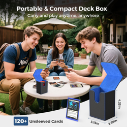 Card Deck Box for MTG with Small Case, 1800+ Commander Trading Card Storage Box - Image 3