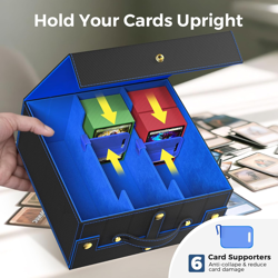 Card Deck Box for MTG with Small Case, 1800+ Commander Trading Card Storage Box - Image 4