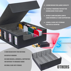 Card Storage Box 3200+ MTG Commander Deck Box TCG Deck Case with Display Windows - Image 4